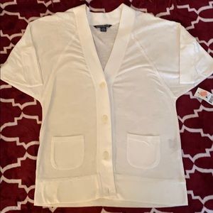 White American Living Cardigan